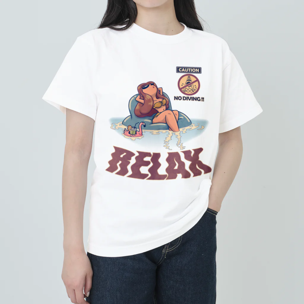 nidan-illustrationの"RELAX" ヘビーウェイトTシャツ