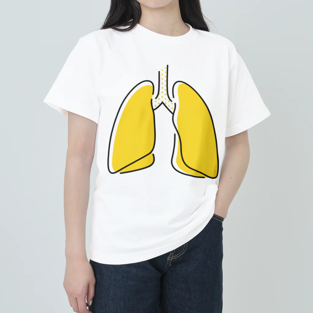 8anna storeの人体のなぞ。シンプルな肺。 Heavyweight T-Shirt