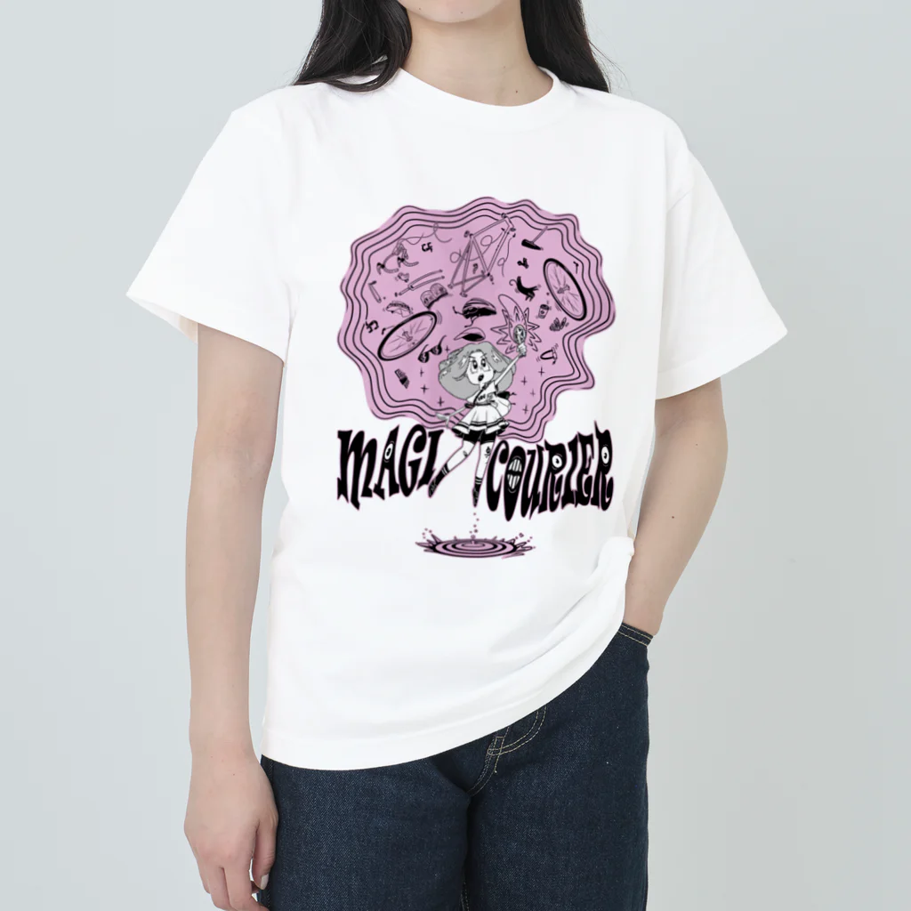 nidan-illustrationの“MAGI COURIER” pink #1 ヘビーウェイトTシャツ