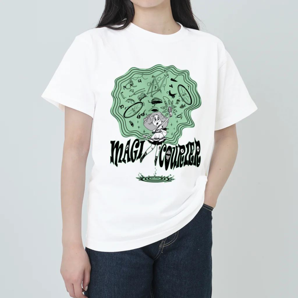 nidan-illustrationの“MAGI COURIER” green #1 ヘビーウェイトTシャツ