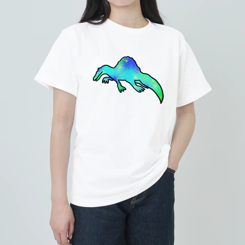 pluのカラフルスピノ❤️💛💚💙💜 ヘビーウェイトTシャツ