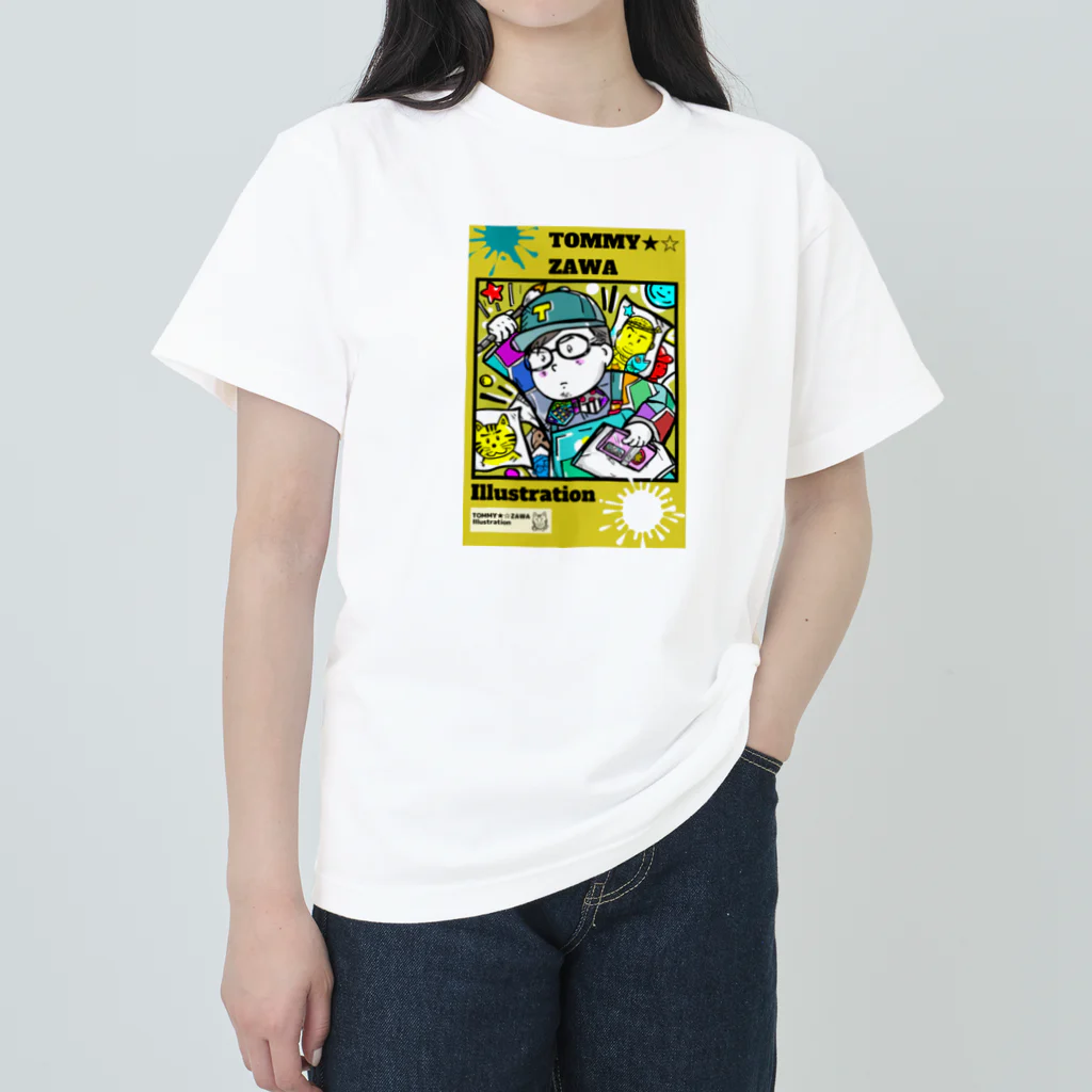 TOMMY★☆ZAWA　ILLUSTRATIONのロゴ。2021年。 ヘビーウェイトTシャツ