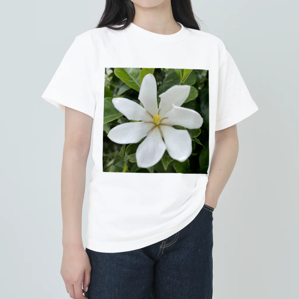 でおきしりぼ子の実験室の梔子の花 ヘビーウェイトTシャツ