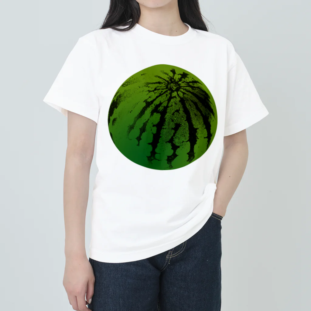 ヨープキャンが気になったのすいか -watermelon- 丸 Heavyweight T-Shirt