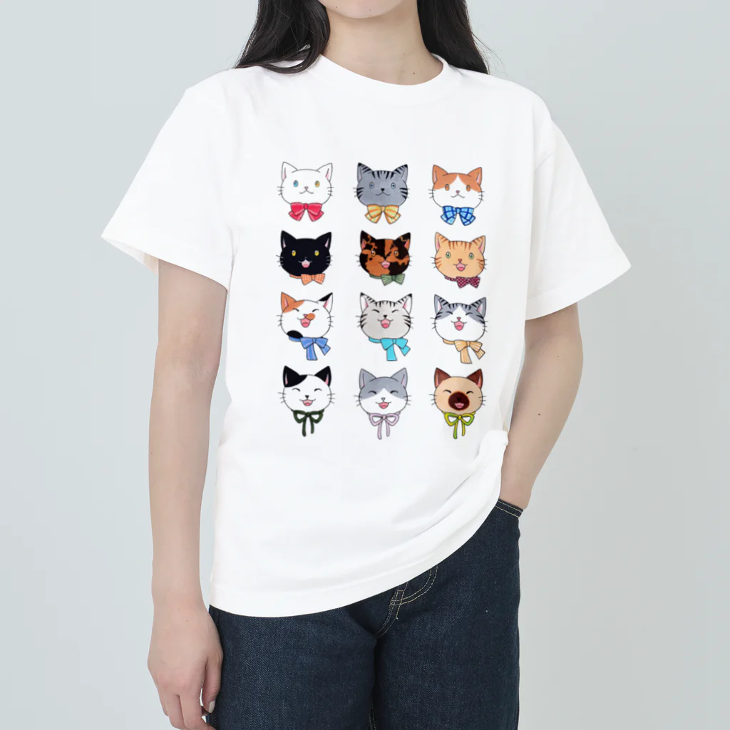 蝉屋の十猫十色 ヘビーウェイトTシャツ