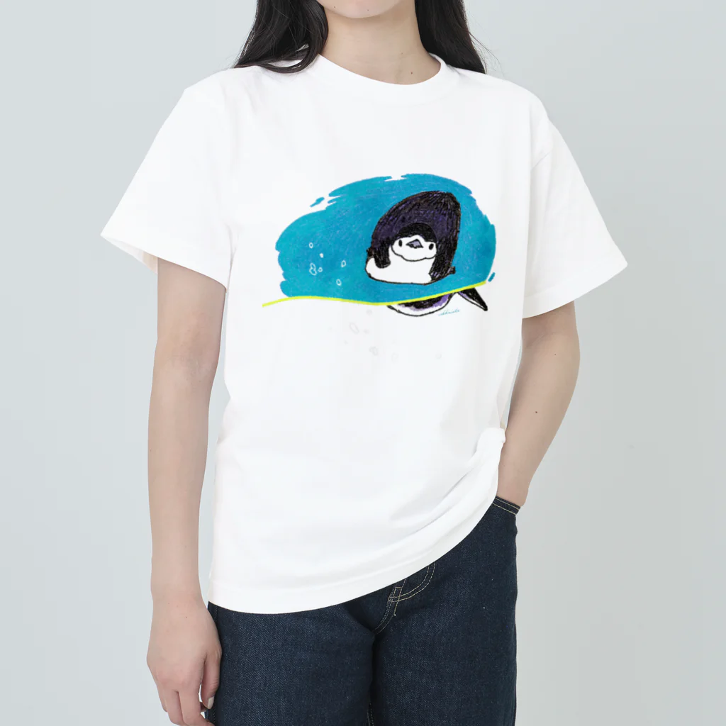 rakkosoda / コマイのペンギンの水槽 ヘビーウェイトTシャツ