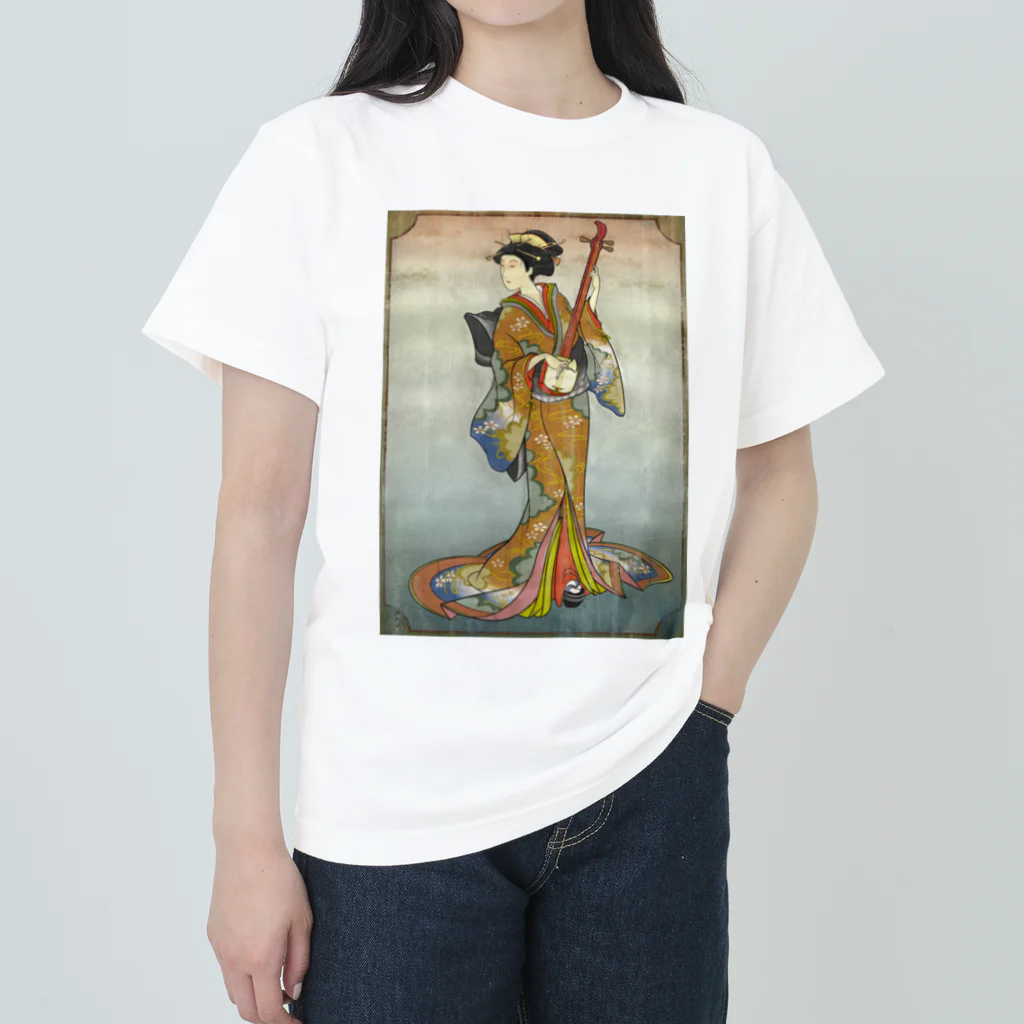 nidan-illustrationの"美人画" 2-#1 ヘビーウェイトTシャツ