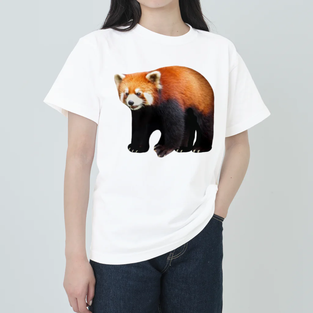 いきもの大好き！ほほえみフレンズのレッサーパンダがとっても可愛い ヘビーウェイトTシャツ