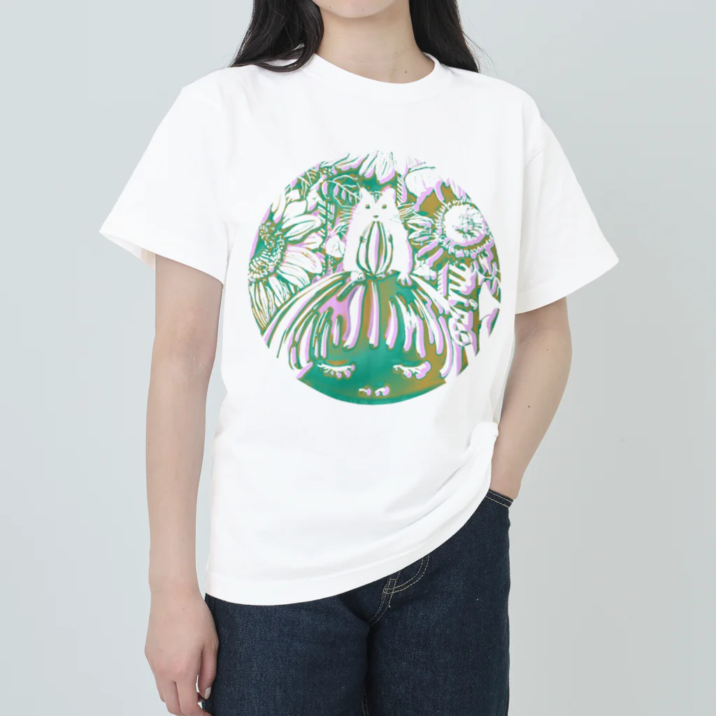 luulnagiのラブリーミロ助 ヘビーウェイトTシャツ