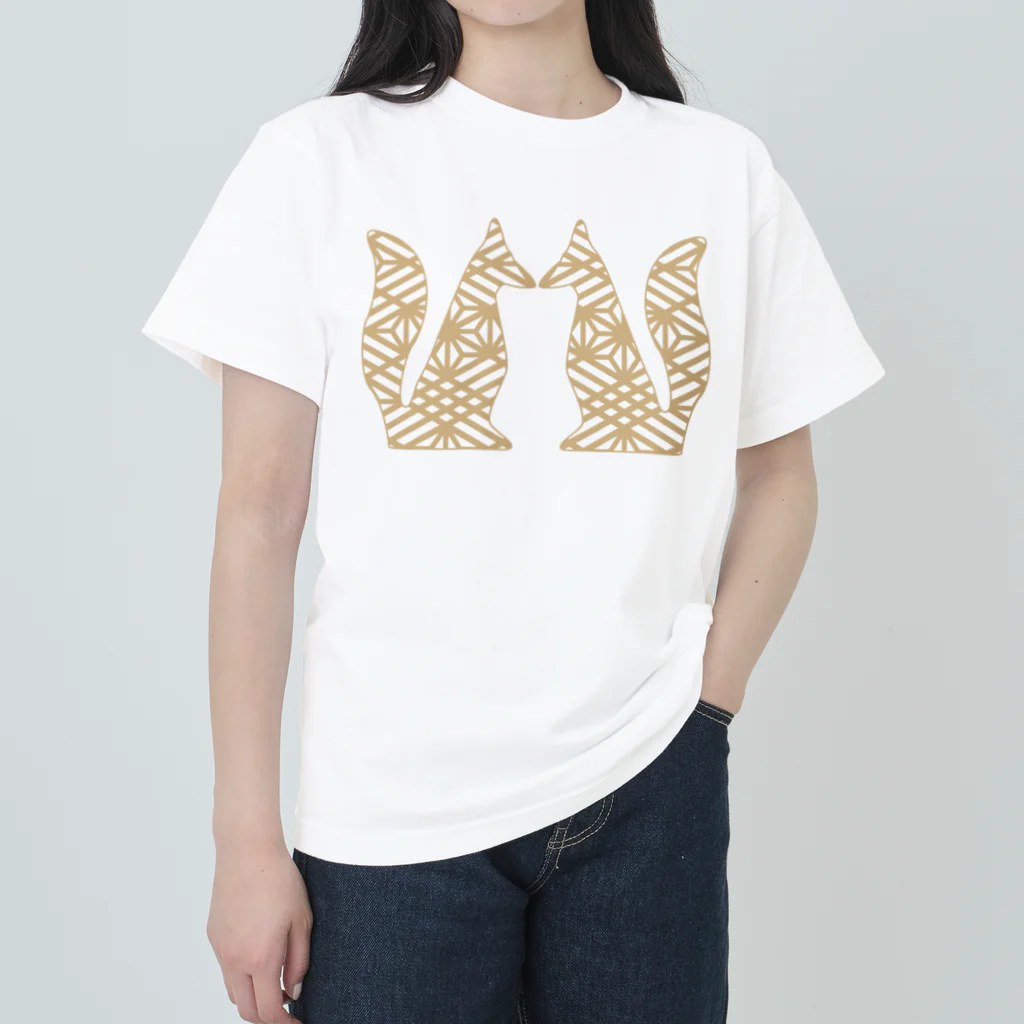 Amiの組子細工狐 Heavyweight T-Shirt