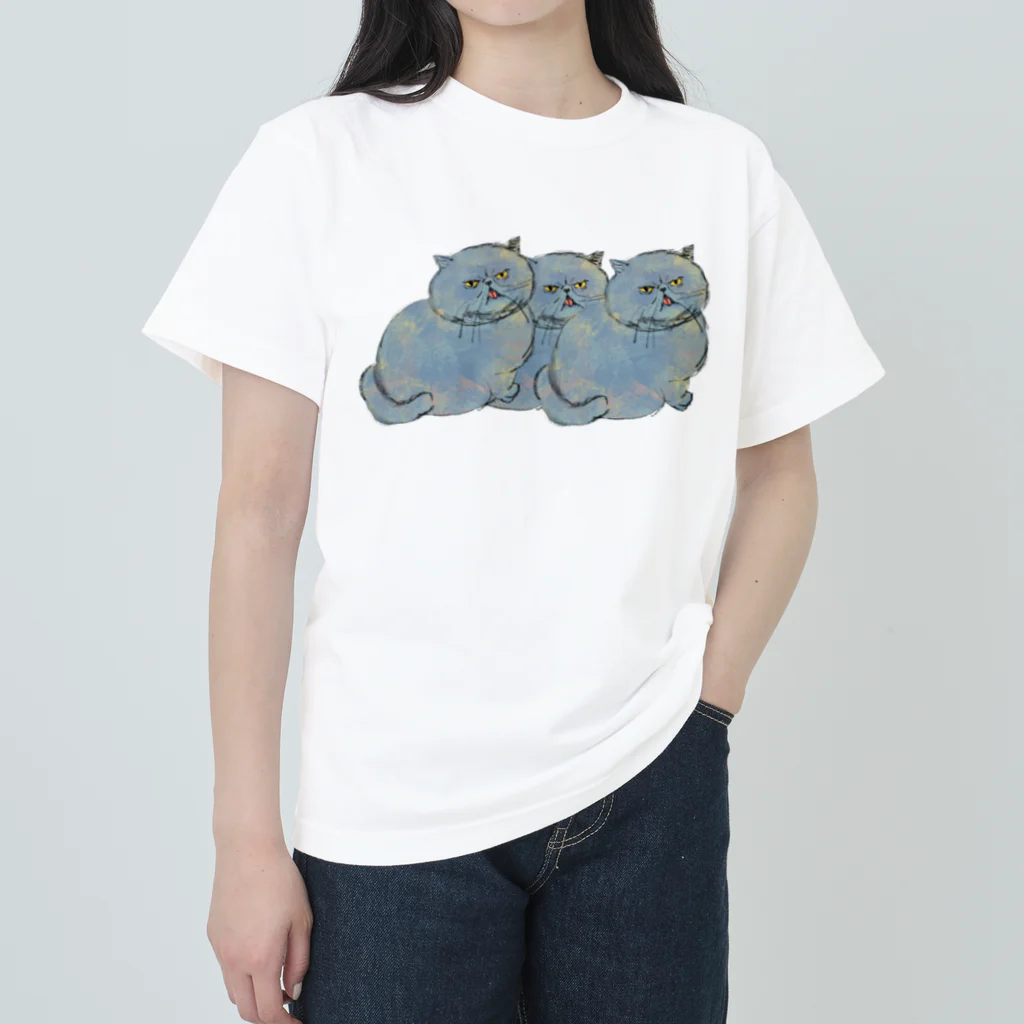 マルティ部屋のぎっちり3匹冬 Heavyweight T-Shirt