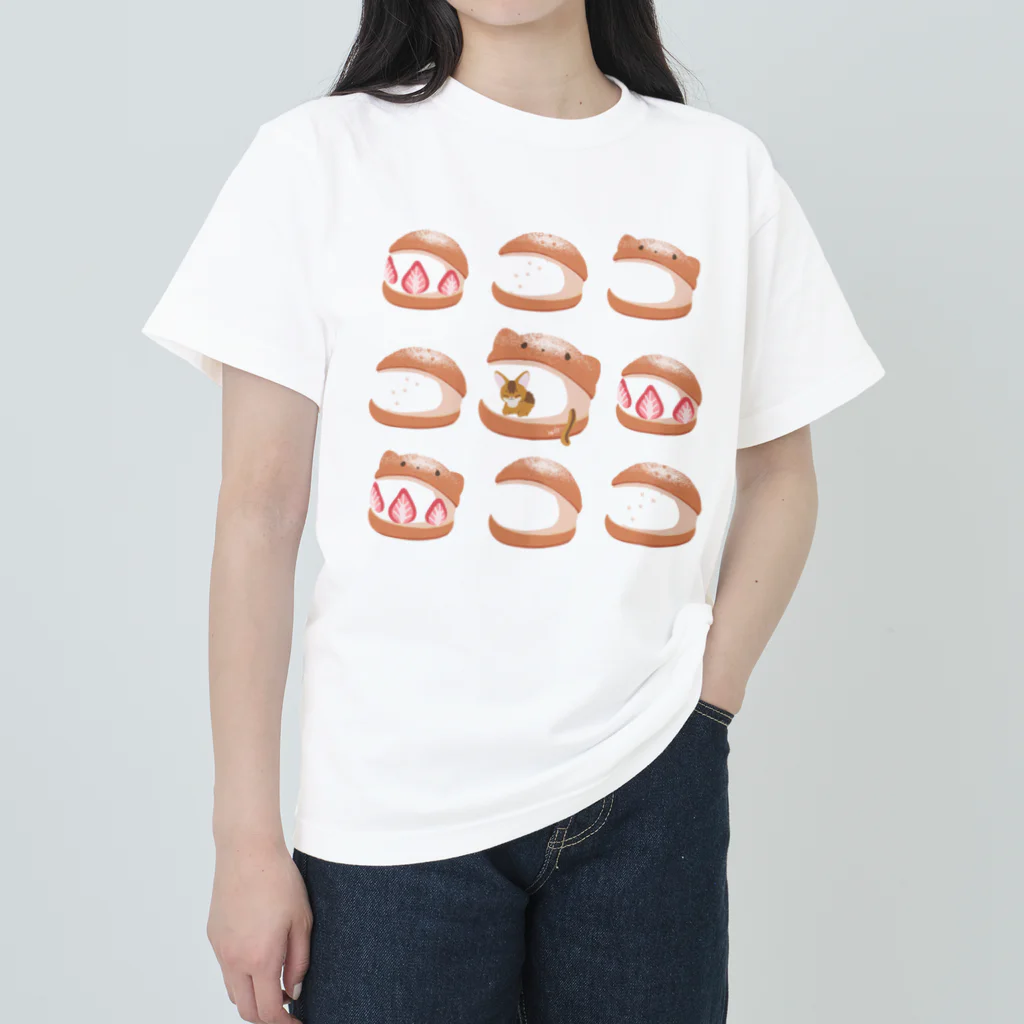 Kotetsu diary(SUZURI店)のアビシニアン×マリトッツォ Heavyweight T-Shirt