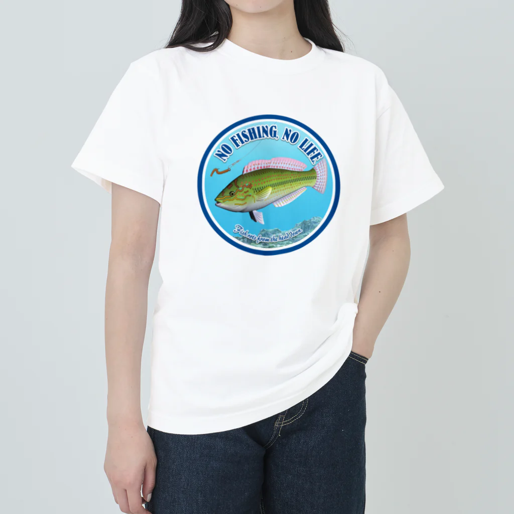 猫と釣り人のKYUUSEN_2R Heavyweight T-Shirt
