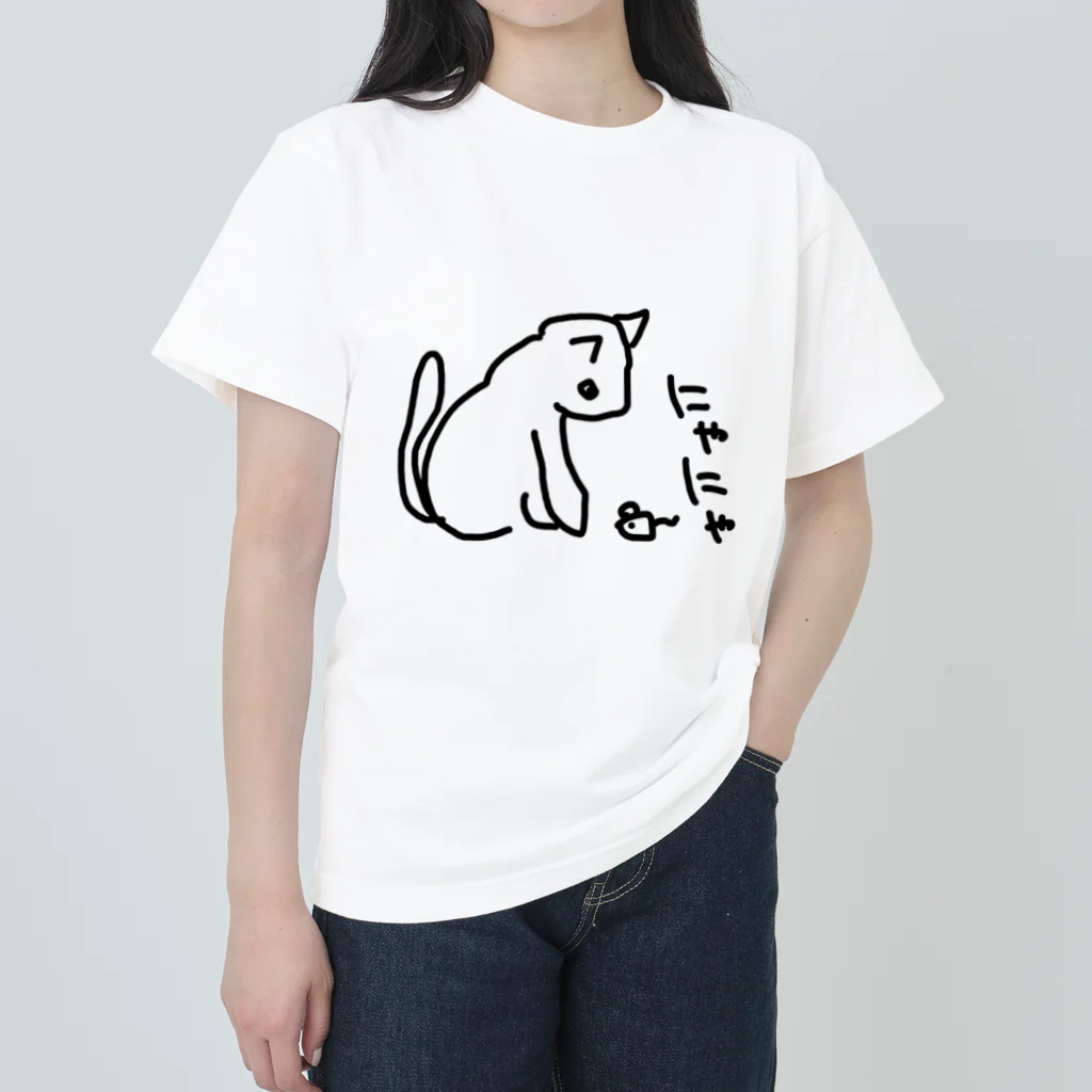 ののの猫屋敷の【ちぃ】 Heavyweight T-Shirt