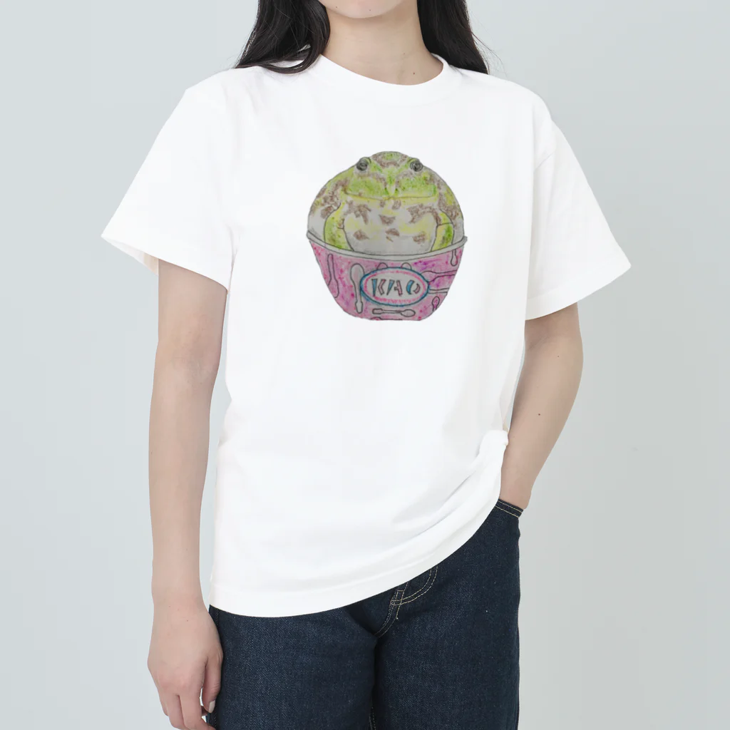 ホワイトチョコのカエルちゃんアイス ヘビーウェイトTシャツ