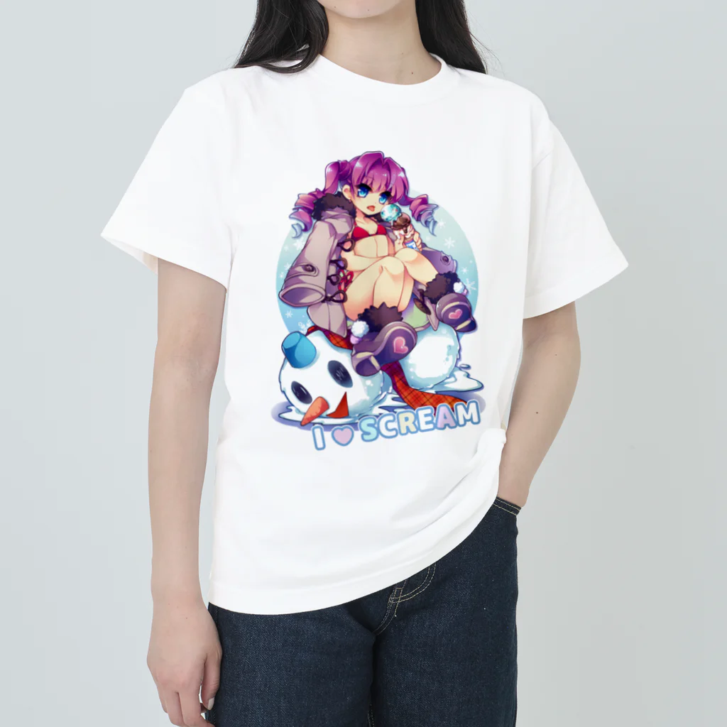 月蝕ざっか店＠SUZURIのI♥SCREAM Heavyweight T-Shirt