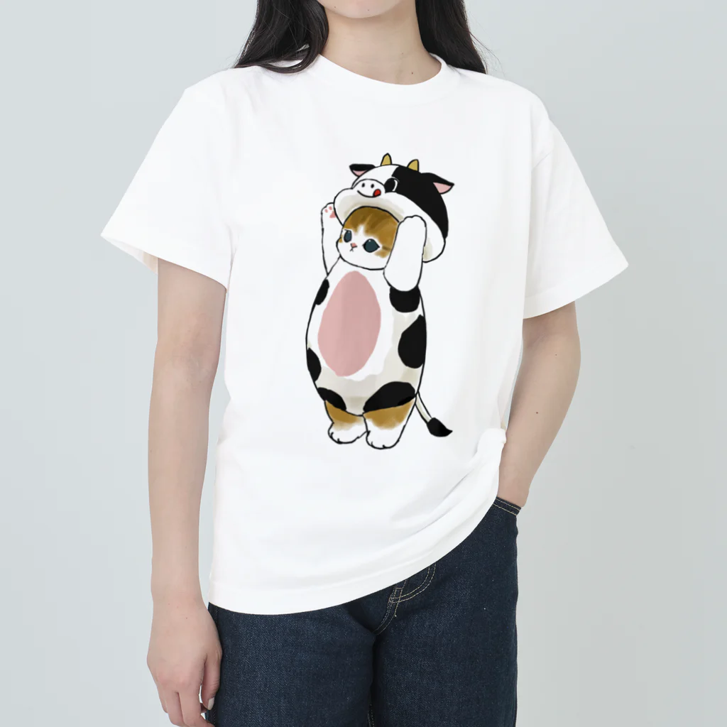 mofusandのねこかぶり（うし） ヘビーウェイトTシャツ