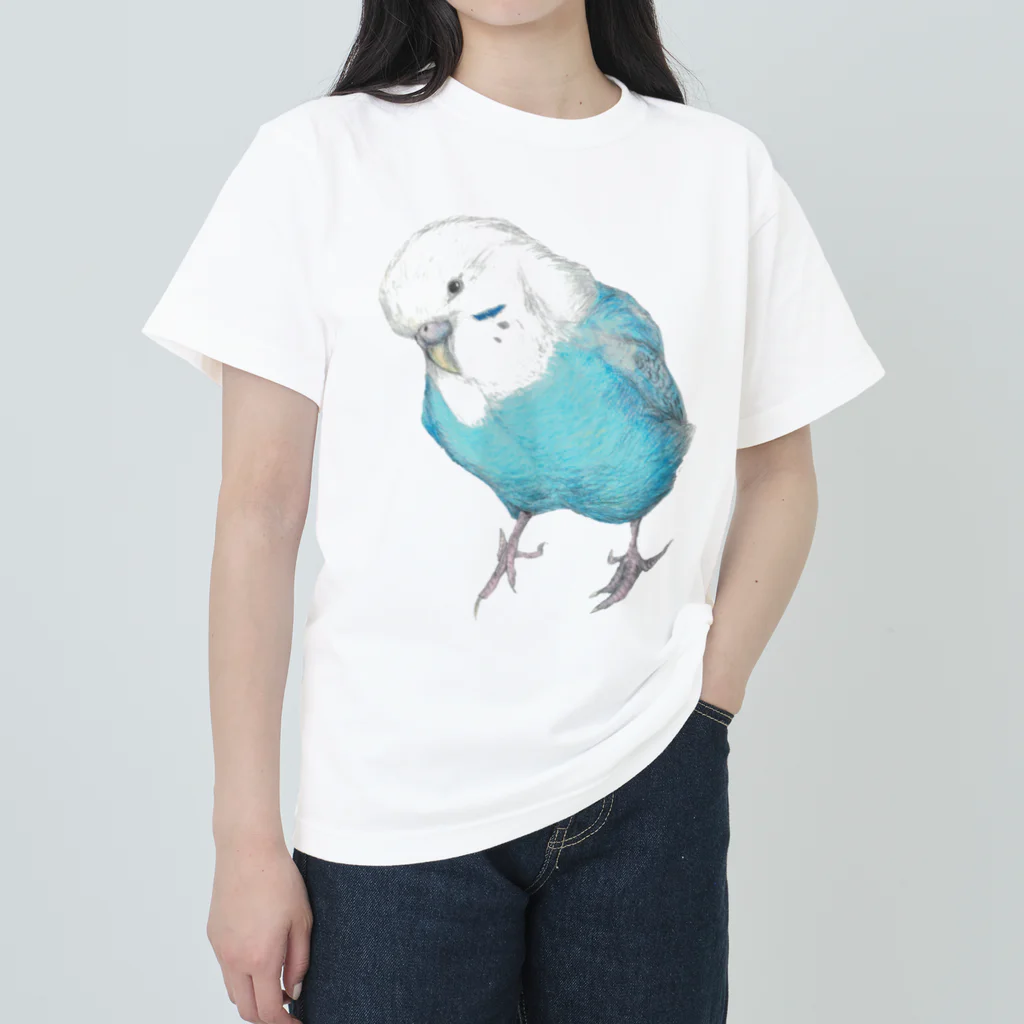 森図鑑の[森図鑑]セキセイインコ オパーリン ヘビーウェイトTシャツ