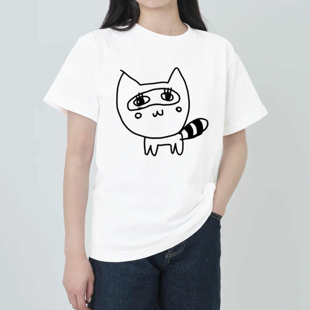 ねこたぬき＠自由奔放つよつよ発狂迷子系猫🐈👼のたぬきぱんつ Heavyweight T-Shirt