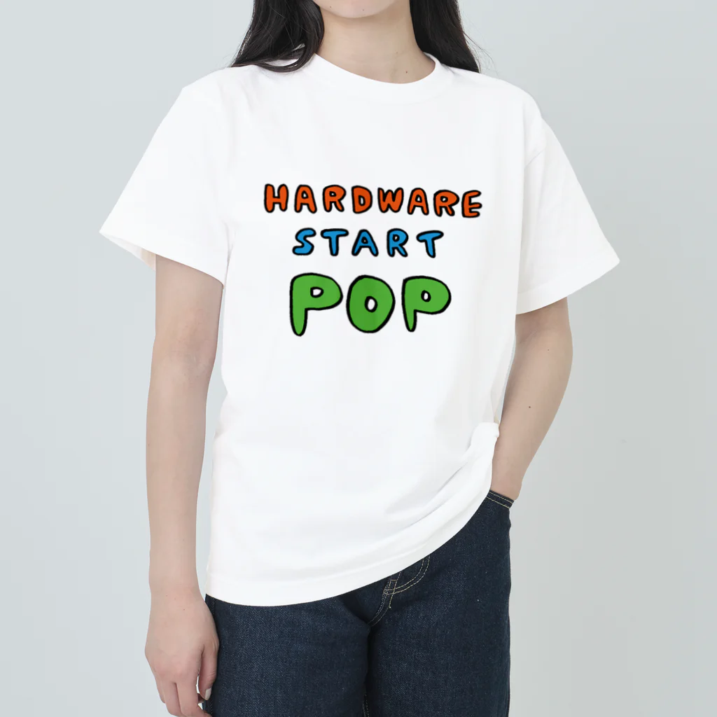 FabLab SENDAI - FLATのHARDWARE START POP ヘビーウェイトTシャツ