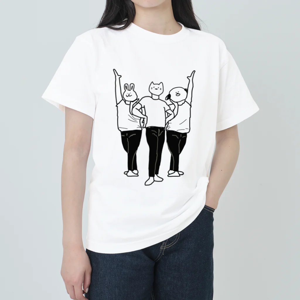 sasasoのきもかわトリオ Heavyweight T-Shirt