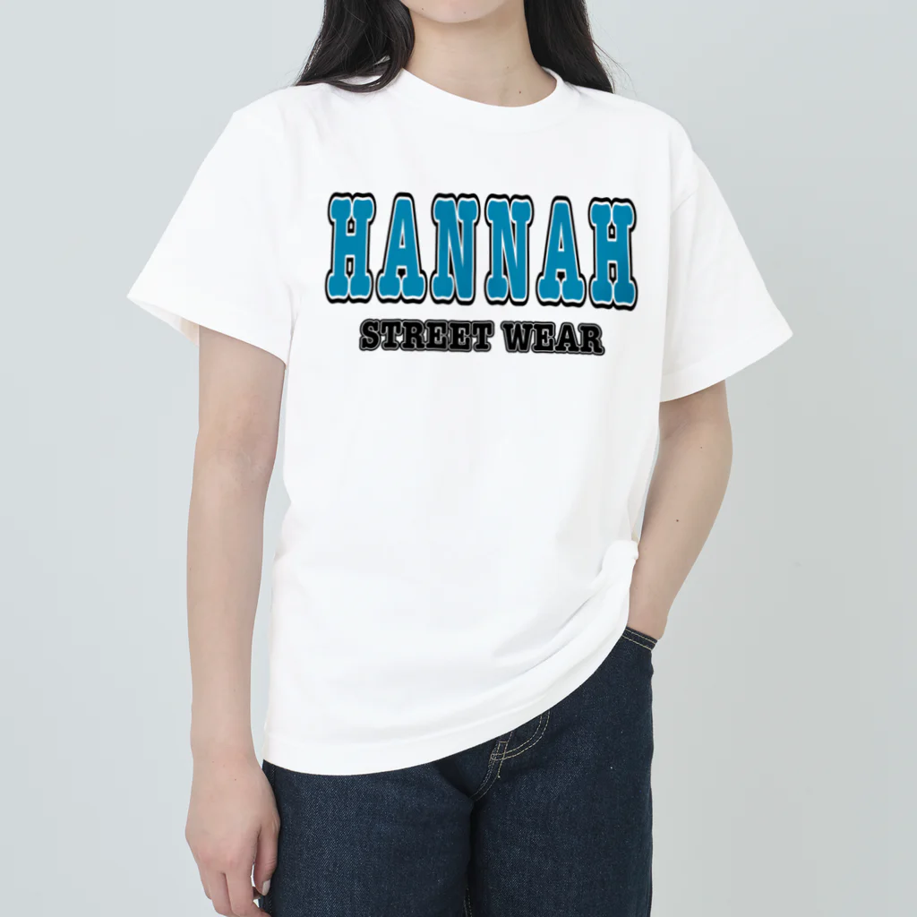 HANNAH street wear ハンナ　ストリートウェア(カバ店長)のHANNAH street wear "Wordmark“ ヘビーウェイトTシャツ