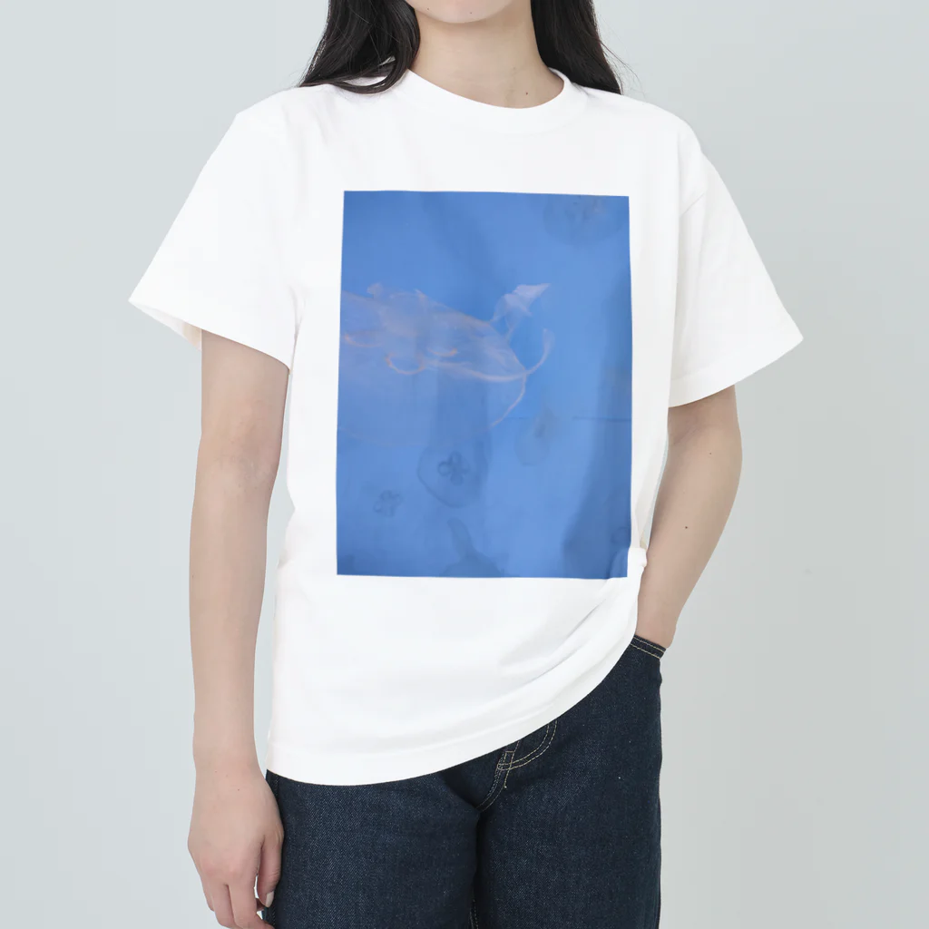 YURURIのくらげblue Heavyweight T-Shirt