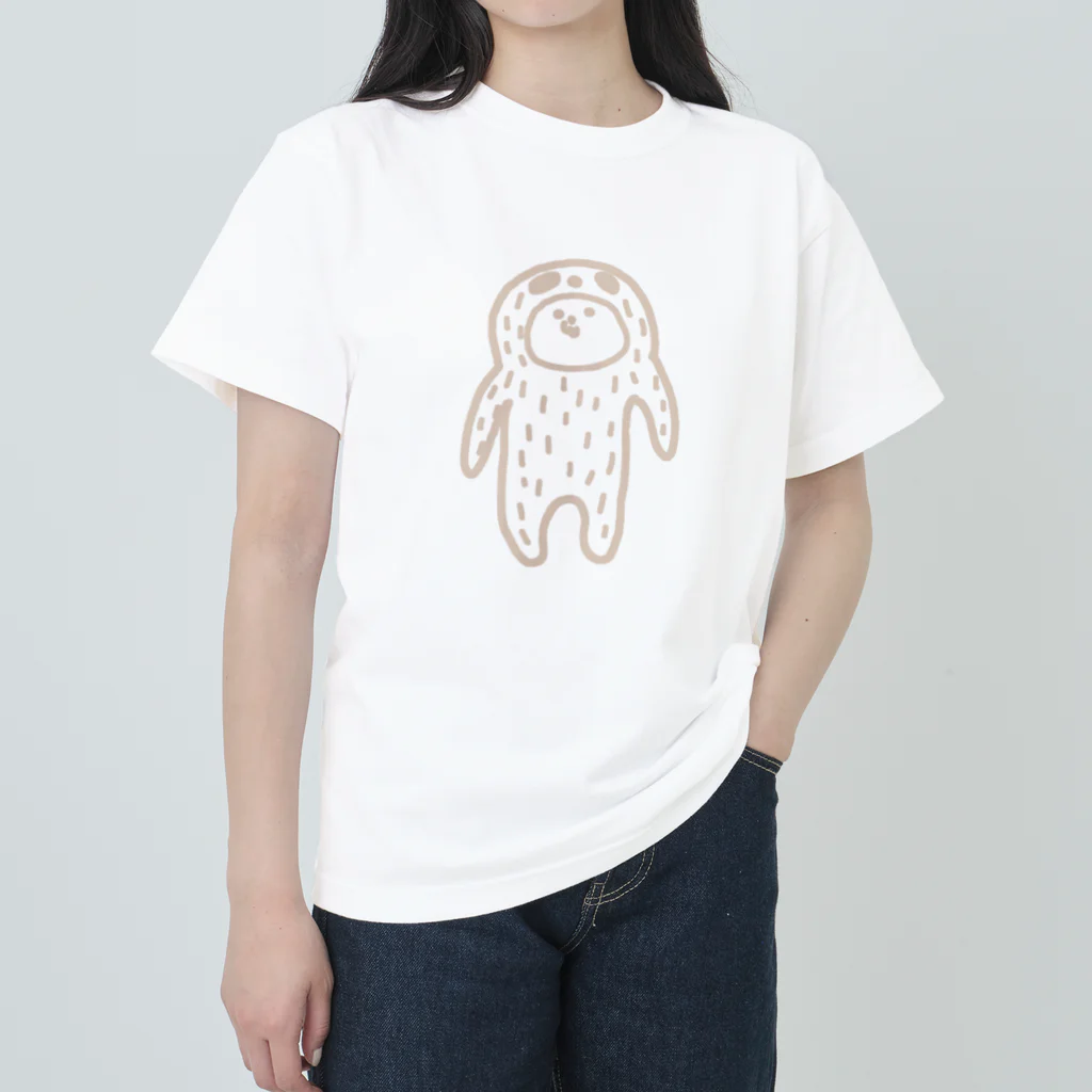 ぷぷのナマケモノくま（ナチュラル） Heavyweight T-Shirt