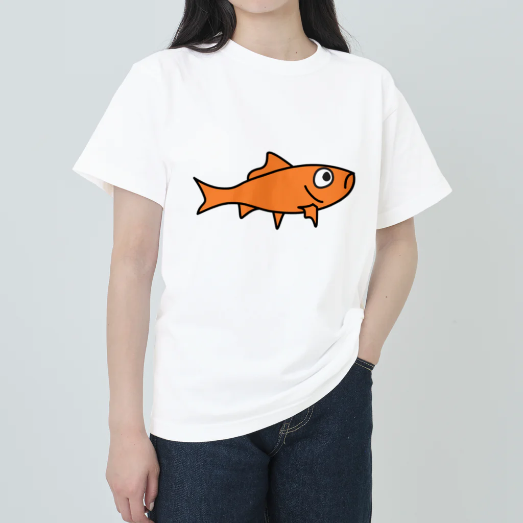 ゆるい生き物のゆるい金魚#1 ヘビーウェイトTシャツ
