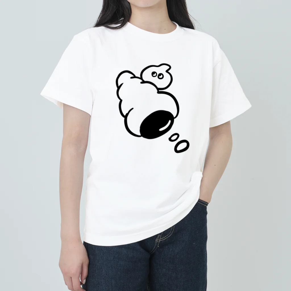 パンノキナコのコロネUFOチョコ星人 ヘビーウェイトTシャツ