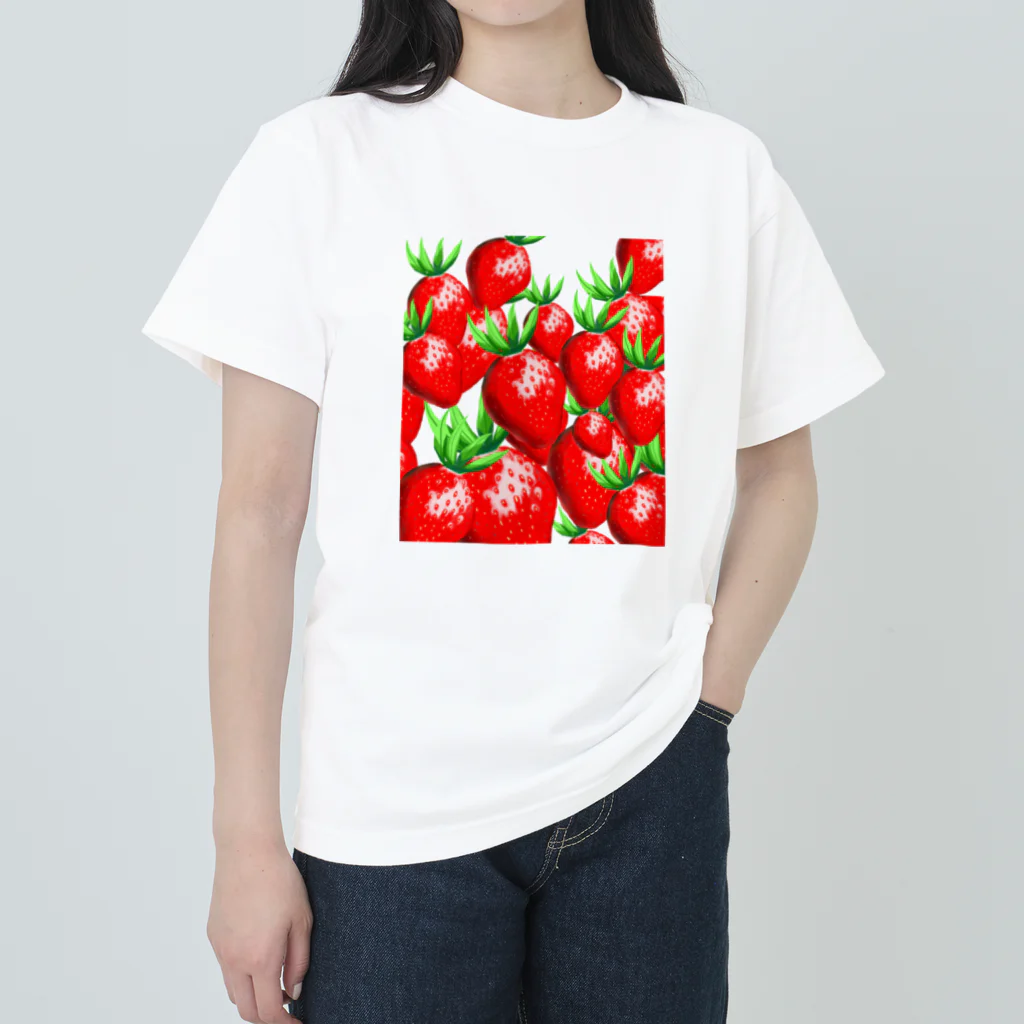 ポリフェノールのお店のイチゴまみれ Heavyweight T-Shirt