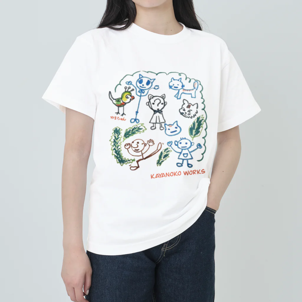 kayanoko worksのワキちゃんと仲間たち Heavyweight T-Shirt