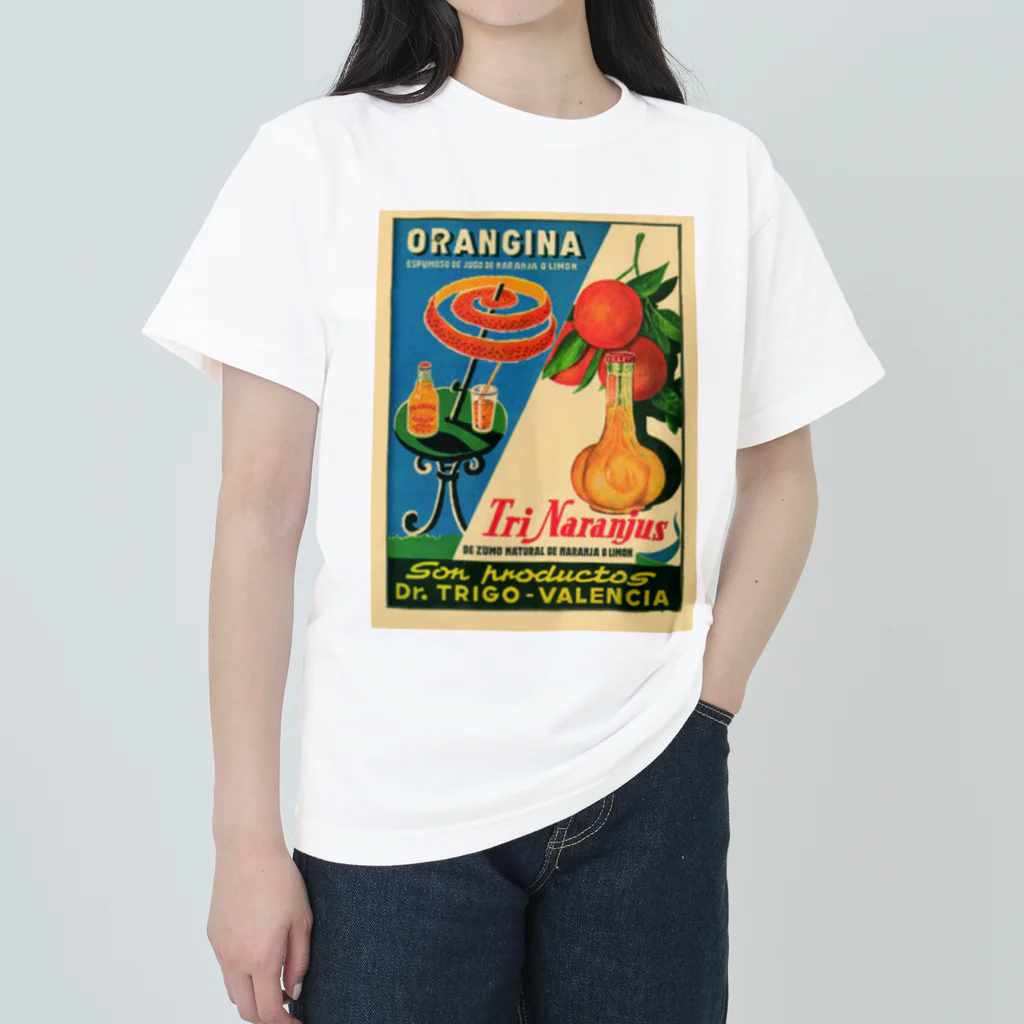 YS VINTAGE WORKSのフランス・オランジーナ "Tri Naranjus" 　レトロポスター Heavyweight T-Shirt