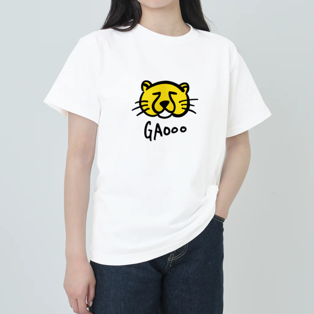 Chris designのライオン　虎　ヒョウ　チーター ヘビーウェイトTシャツ