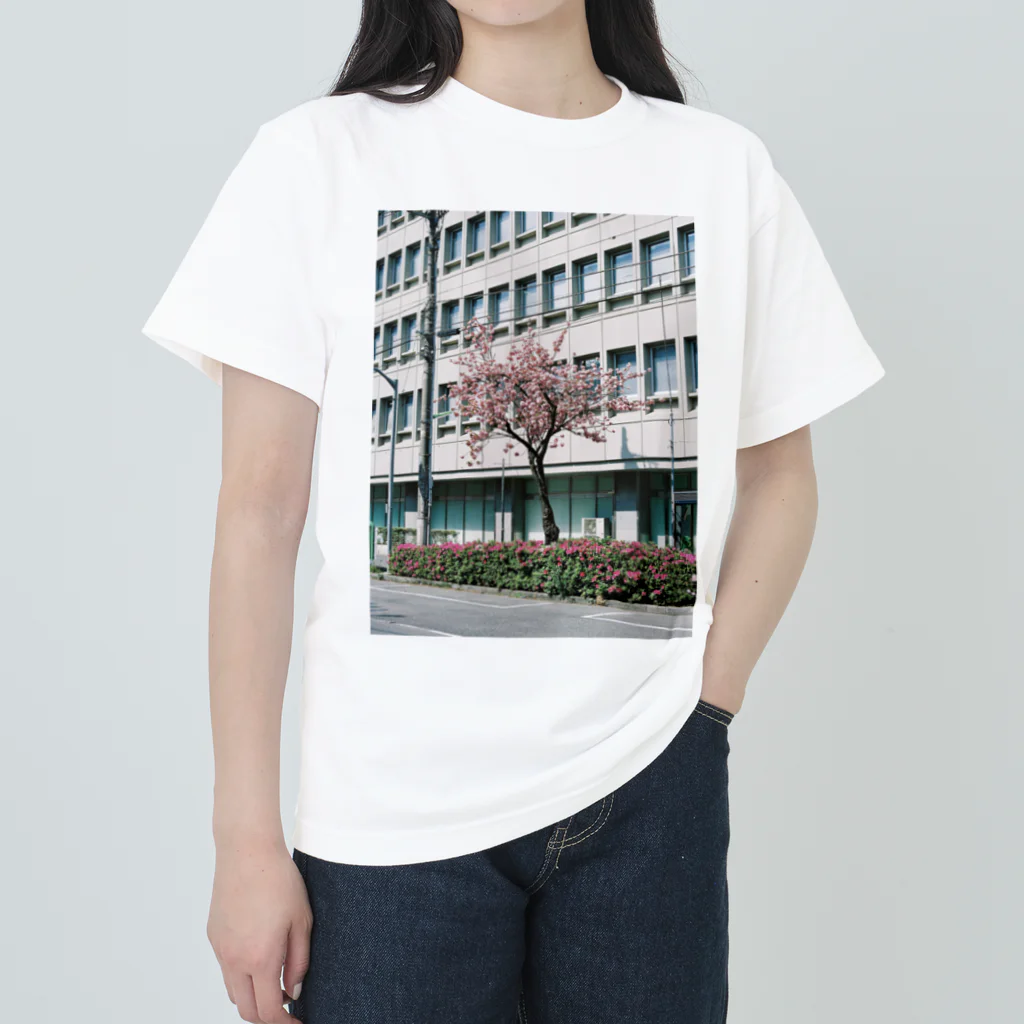 やまてるのdouble cherry blossom Heavyweight T-Shirt