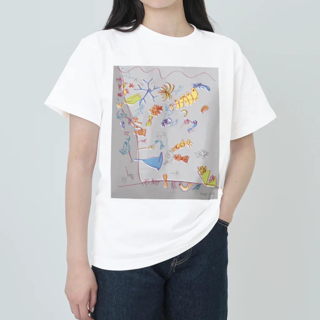 bugs club shopのsea life, fish and shells ヘビーウェイトTシャツ