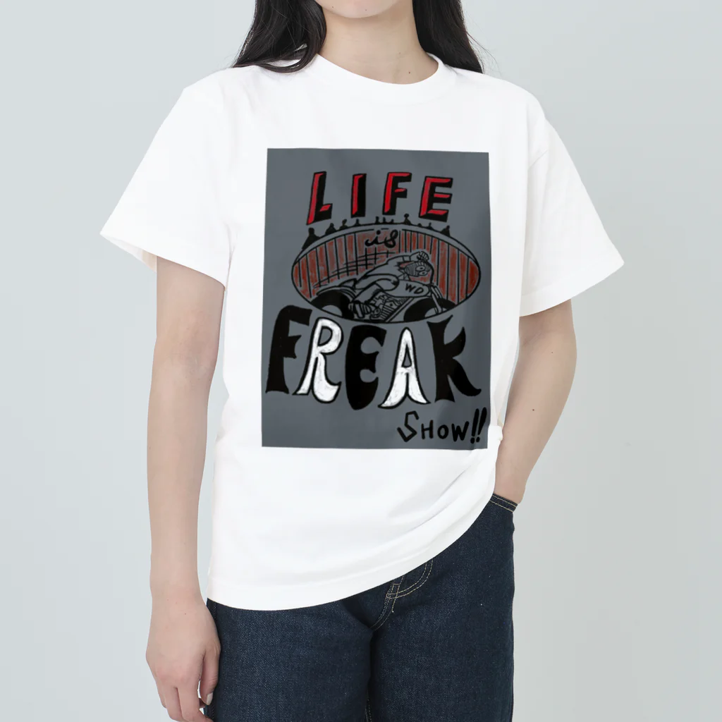 moso＿printのLIFE IS FREAKSHOW ヘビーウェイトTシャツ