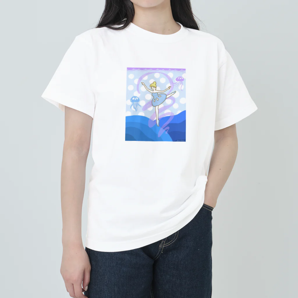 生まれたておじいちゃんの海月の踊り子 ヘビーウェイトTシャツ