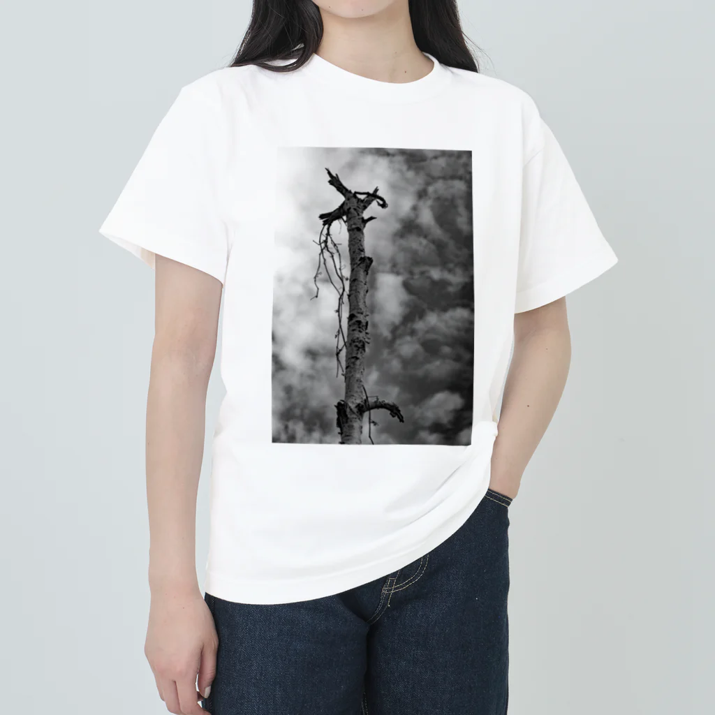 0isall_zoologicalの枯木 ヘビーウェイトTシャツ