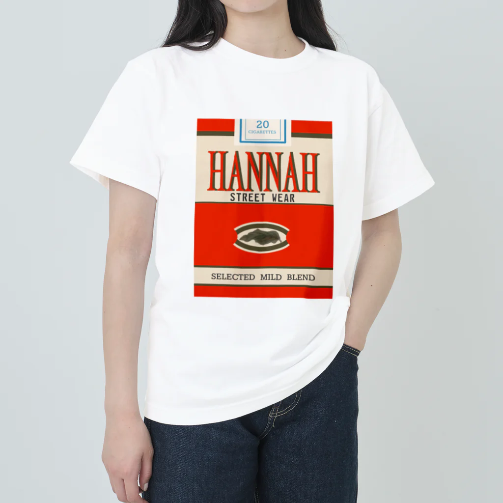 HANNAH street wear ハンナ　ストリートウェア(カバ店長)のHANNAH  street wear "CIGARETTES“ ヘビーウェイトTシャツ