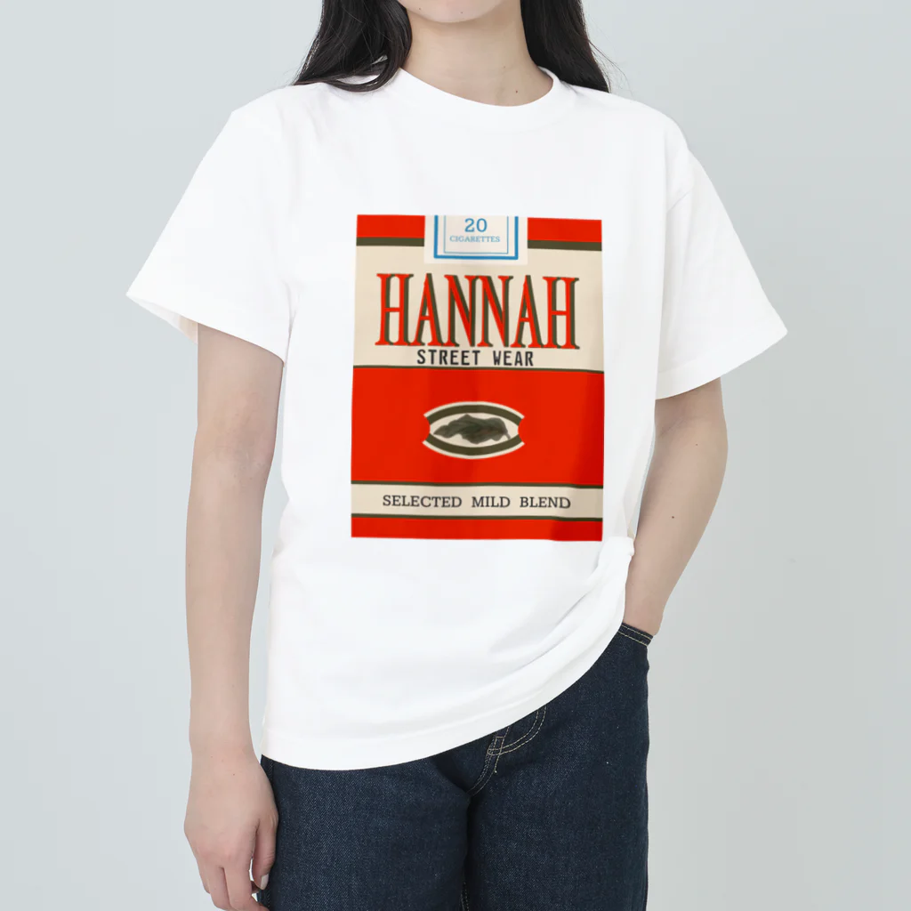 HANNAH street wear ハンナ　ストリートウェア(カバ店長)のHANNAH  street wear "CIGARETTES“ Heavyweight T-Shirt