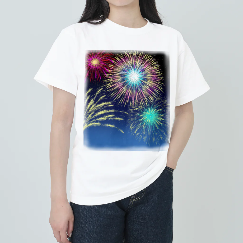 satoharuの花火の思い出 ヘビーウェイトTシャツ
