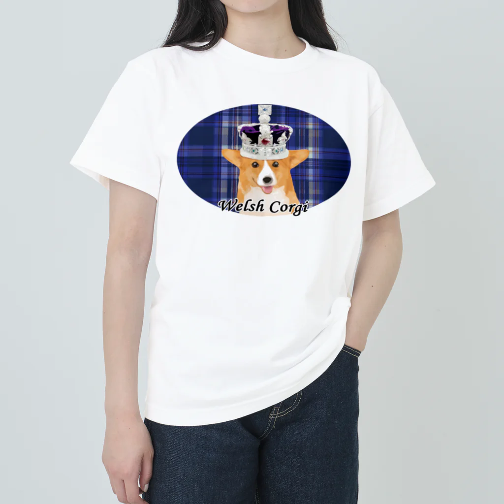 犬グッズの店しえるぶるーのロイヤルコーギー ヘビーウェイトTシャツ