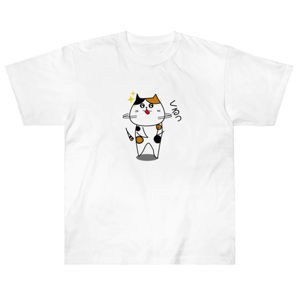 スピカデザイン【公式】のスピカデザイン　ねこねこ召喚公式グッズ　1 ヘビーウェイトTシャツ