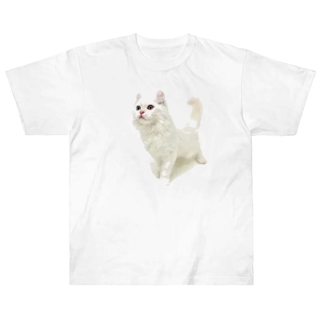 Milkoftheguineapigの白猫 Heavyweight T-Shirt