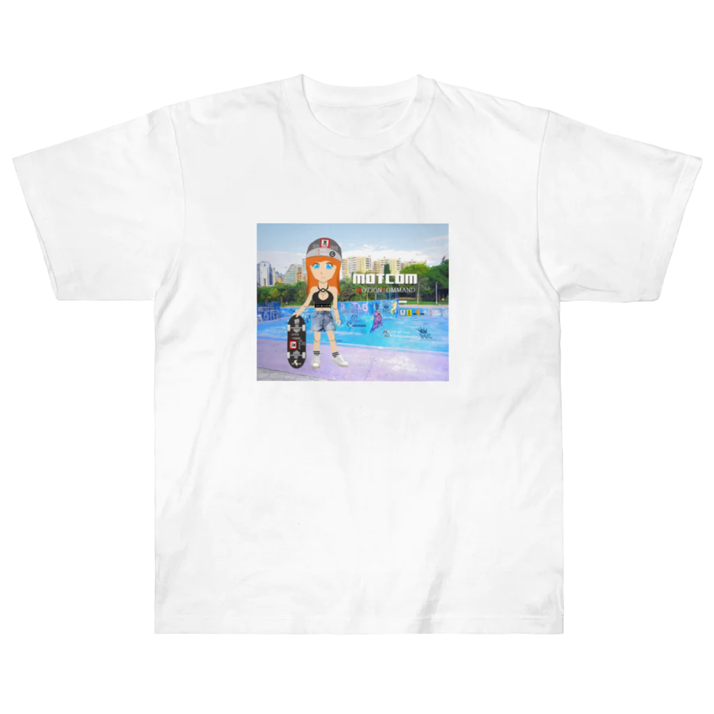 MOTCOM Winkel+の「スケボー女子」Skateboard girls ヘビーウェイトTシャツ