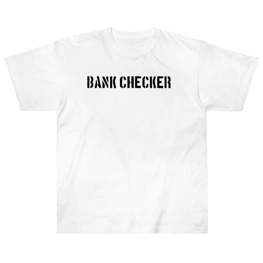 ミニ四駆ショップ４４のBankchecker　黒プリ ヘビーウェイトTシャツ