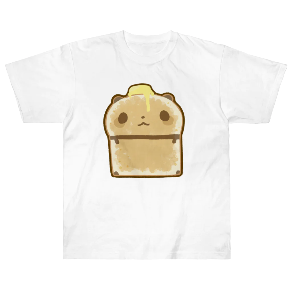 うさやのこんがりパンダパン【バターのせ】 Heavyweight T-Shirt