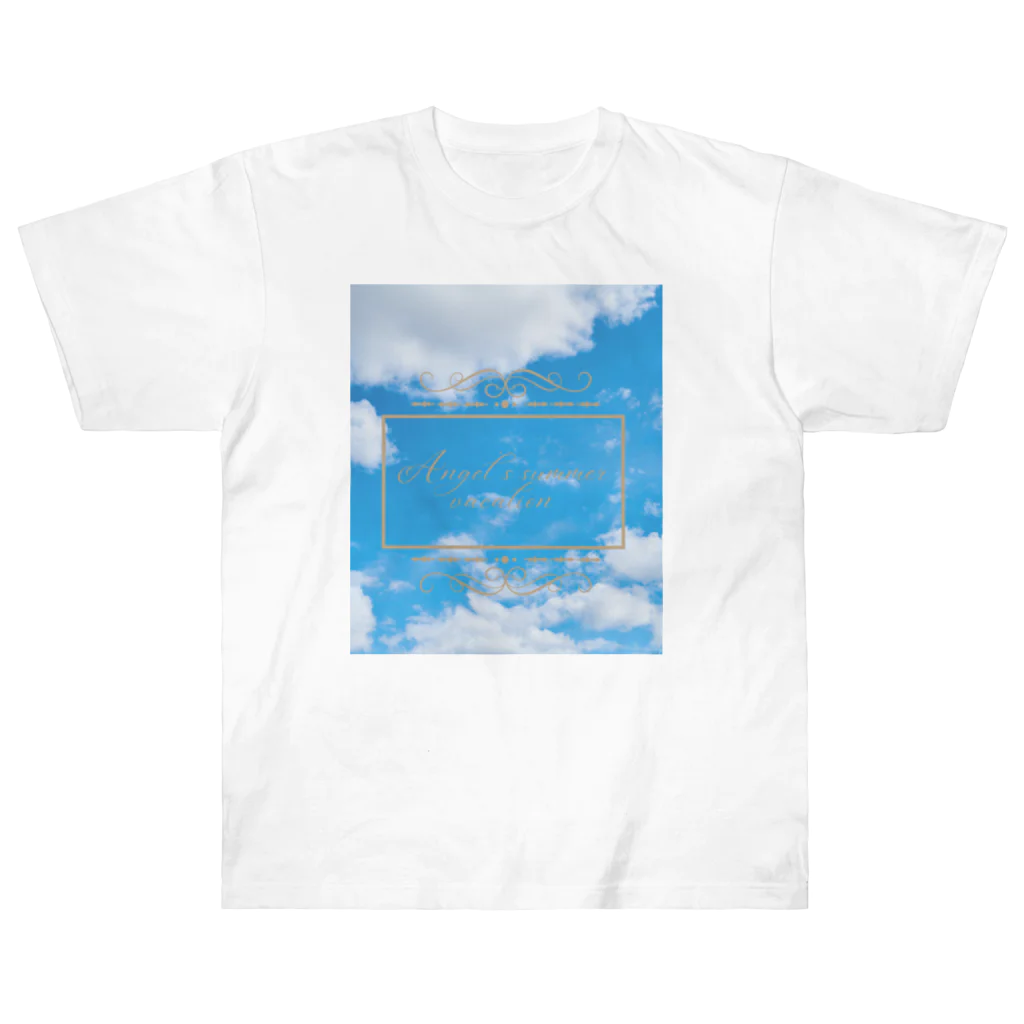 ゆにねこ惑星のପ天使の夏休みଓ青空旅行 Heavyweight T-Shirt