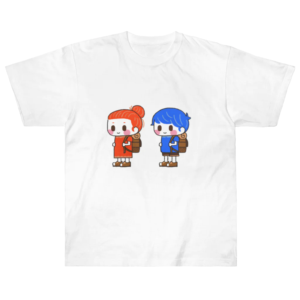 パンデばらんすのSHOPの旅する女の子＆男の子 ヘビーウェイトTシャツ